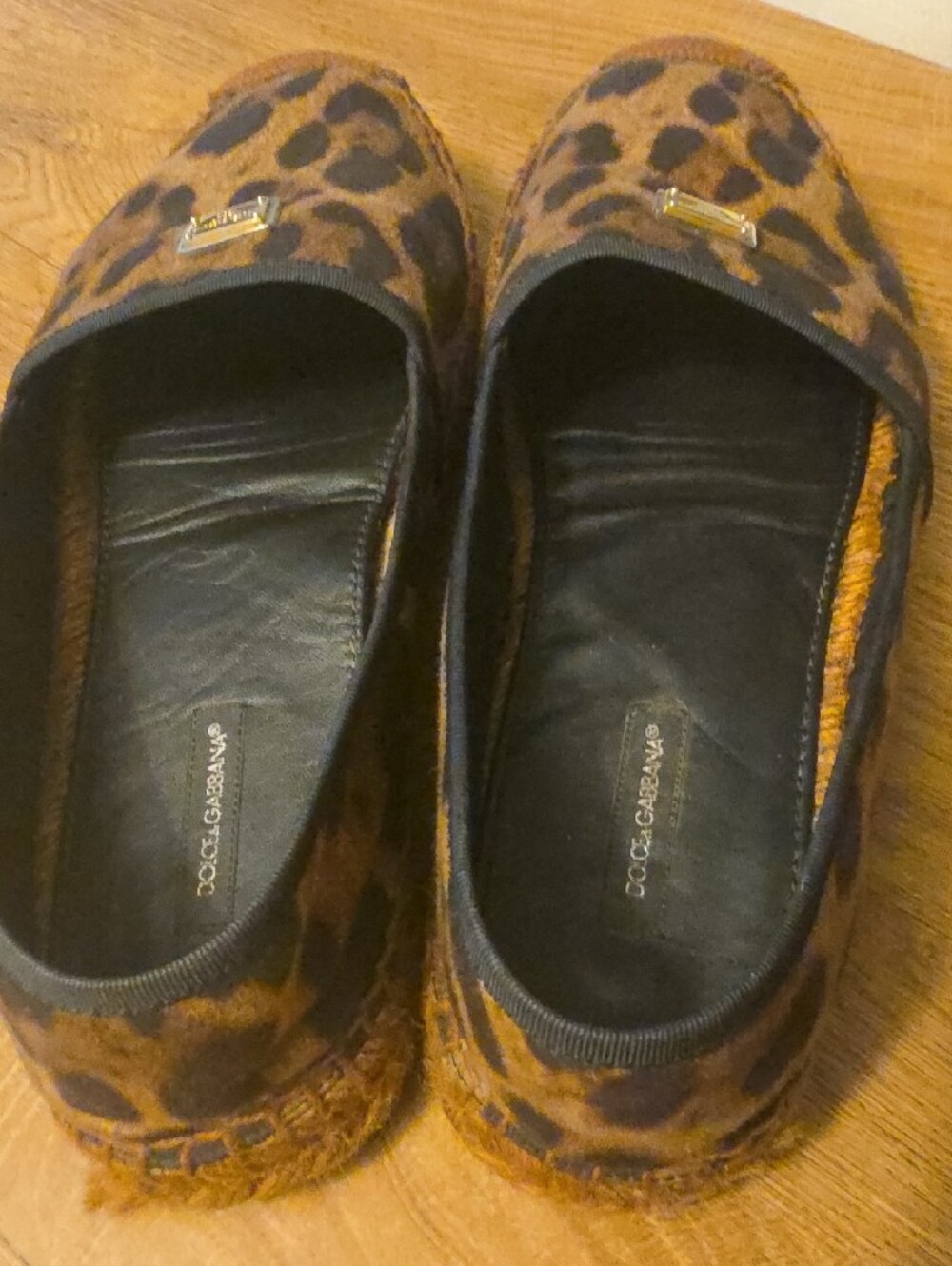 Dolce & Gabbana Leopard Espadrille Flats - Brown & Black - Picture 6 of 8